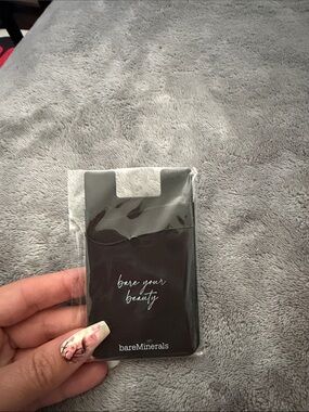 bareMinerals Black Silicone Phone Card Sleeve with "bare your beauty" Script